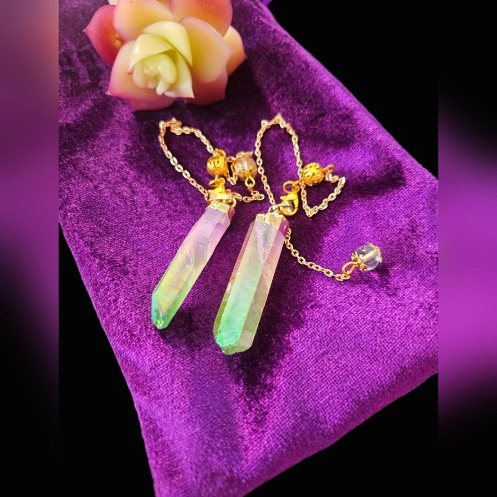 Watermelon Quartz Pendulum
